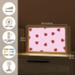 Roze - Hart - Lolly - Snoep Light Box met kabel (Tafellamp) klein -USP_EN