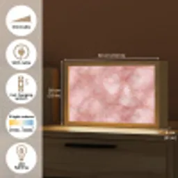 Roze - Kwarts - Goud - Marmer Light Box met kabel (Tafellamp) klein 924 -USP_EN
