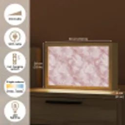 Roze - Kwartsmarmer - Aders Light Box met kabel (Tafellamp) klein 924 -USP_EN