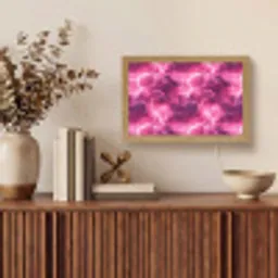 Roze - Onweer - Wolken Light Box met kabel (Tafellamp) klein 924 -sfeer2