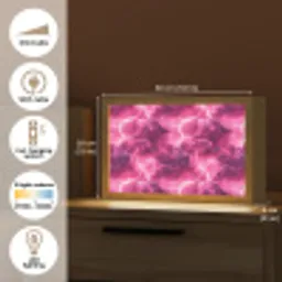 Roze - Onweer - Wolken Light Box met kabel (Tafellamp) klein 924 -USP_EN