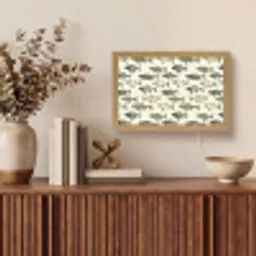 Vissen - Klassiek - Groen Light Box met kabel (Tafellamp) klein 924 -sfeer2