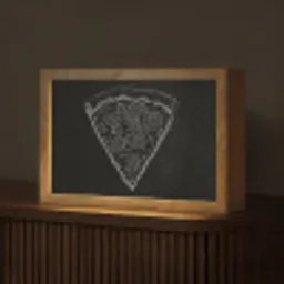 Pizzapunt - Toppings - Krijttekening Light Box met kabel (Tafellamp) klein -z3d_website