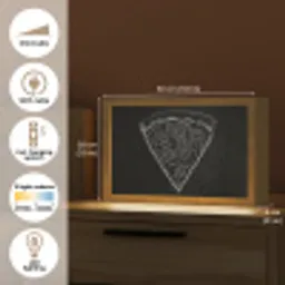 Pizzapunt - Toppings - Krijttekening Light Box met kabel (Tafellamp) klein -USP_EN