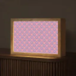 Ruit - Patroon - Paars - Hartjes Light Box met kabel (Tafellamp) klein 924 -z3d_website