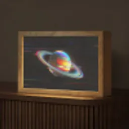 Planeet - Cirkel - Kleurrijk Light Box met kabel (Tafellamp) klein -z3d_website