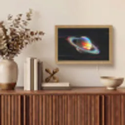 Planeet - Cirkel - Kleurrijk Light Box met kabel (Tafellamp) klein -sfeer2