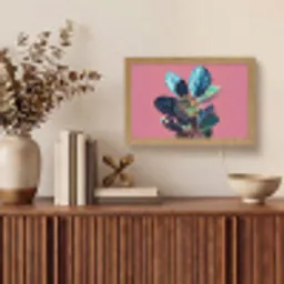 Plant - Bladeren - Stippen - Abstract Light Box met kabel (Tafellamp) klein -sfeer2