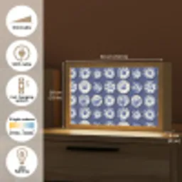 Borden - Floraal - Blauw Light Box met kabel (Tafellamp) klein 924 -USP_EN