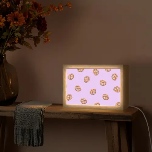 Pretzels - Eten - Paars Light Box met kabel (Tafellamp) klein -sfeer4