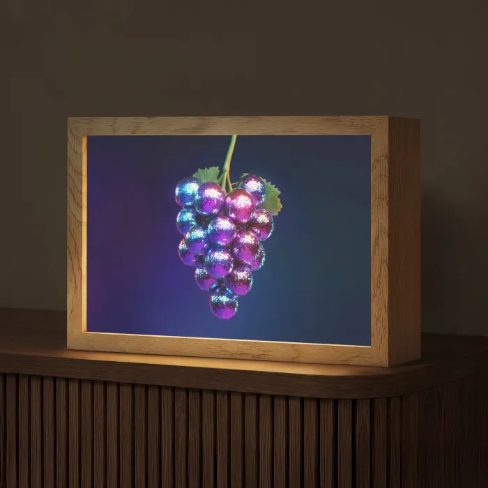 Paars - Disco - Feest - Druif Light Box met kabel (Tafellamp) klein -z3d_website