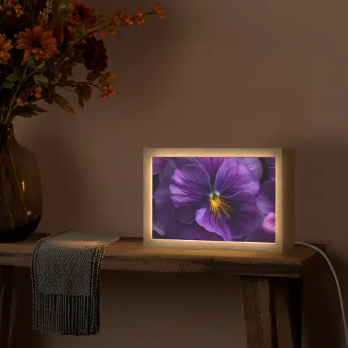 Paars - Viool - Diepte Light Box met kabel (Tafellamp) klein -sfeer4