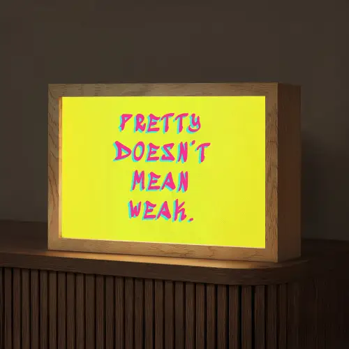 Quote - Minimalistisch - Kleurrijk Light Box met kabel (Tafellamp) klein -z3d_website