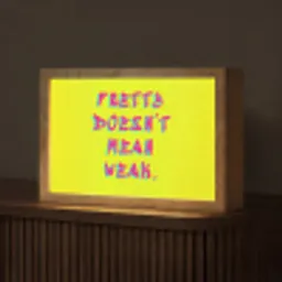 Quote - Minimalistisch - Kleurrijk Light Box met kabel (Tafellamp) klein -z3d_website