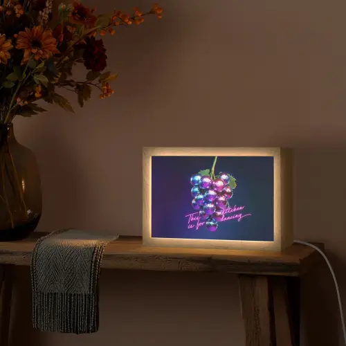 Quote - Neon - Disco - Druiven Light Box met kabel (Tafellamp) klein -sfeer4