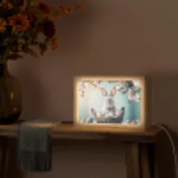 Konijn - Eieren - Mand Light Box met kabel (Tafellamp) klein -sfeer4