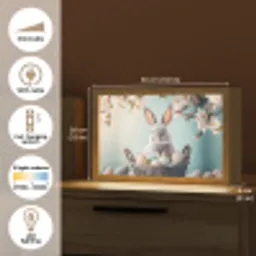Konijn - Eieren - Mand Light Box met kabel (Tafellamp) klein -USP_EN