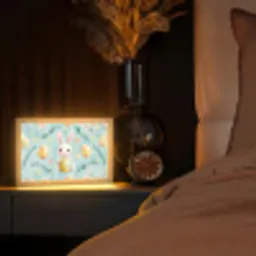 Konijn - Eieren - Takjes Light Box met kabel (Tafellamp) klein -sfeer1