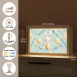 Konijn - Eieren - Takjes Light Box met kabel (Tafellamp) klein -USP_EN