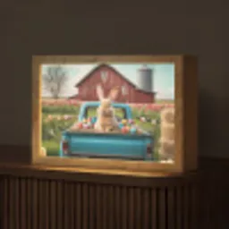 Konijn - Boerderij - Eieren Light Box met kabel (Tafellamp) klein -z3d_website