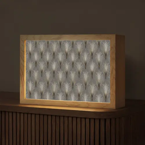 Waaierstralen - Goud - Antraciet Light Box met kabel (Tafellamp) klein 924 -z3d_website
