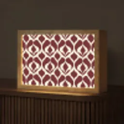 Rood - Druppelpatroon - Grafisch Light Box met kabel (Tafellamp) klein 924 -z3d_website