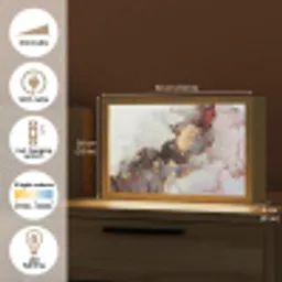 Rood - Marmer - Goud Light Box met kabel (Tafellamp) klein -USP_EN