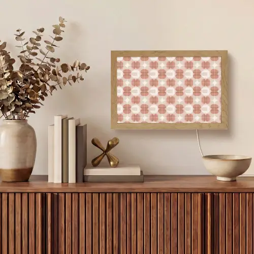 Retro - Klassiek - Roze Light Box met kabel (Tafellamp) klein 924 -sfeer2