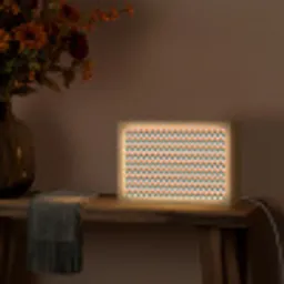 Retro - Disco - Golven - Kleur Light Box met kabel (Tafellamp) klein 924 -sfeer4