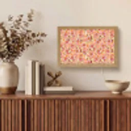 Retro - Bloemen - Patroon Light Box met kabel (Tafellamp) klein 924 -sfeer2