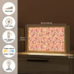 Retro - Bloemen - Patroon Light Box met kabel (Tafellamp) klein 924 -USP_EN