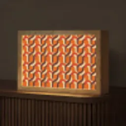 Retro - Modern - Kleurrijk Light Box met kabel (Tafellamp) klein 924 -z3d_website