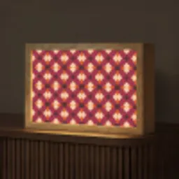 Retro - Patroon - Kleurrijk Light Box met kabel (Tafellamp) klein 924 -z3d_website