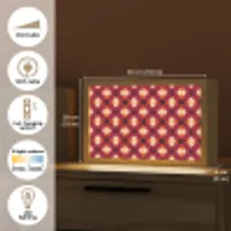 Retro - Patroon - Kleurrijk Light Box met kabel (Tafellamp) klein 924 -USP_EN