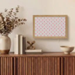 Retro - Ruit - Hartjes - Patroon Light Box met kabel (Tafellamp) klein 924 -sfeer2