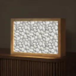 Steentjes - Grijs - Ovaal Light Box met kabel (Tafellamp) klein 924 -z3d_website