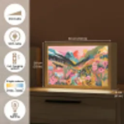 Rivier - Diepte - Bloemen Light Box met kabel (Tafellamp) klein -USP_EN