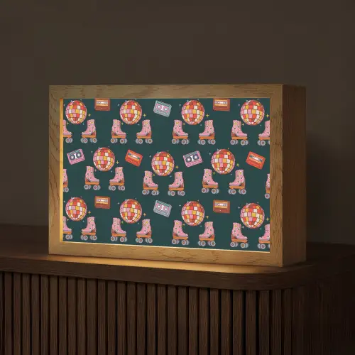 Rolschaatsen - Patroon - Disco Light Box met kabel (Tafellamp) klein 924 -z3d_website