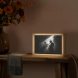 Saxofonisten - Hoeden - Rook - Licht Light Box met kabel (Tafellamp) klein -sfeer4