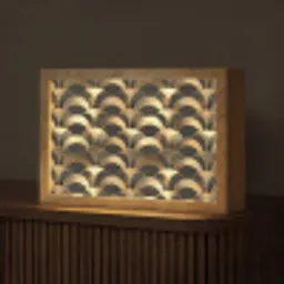 Schubben - Structuur - Goud Light Box met kabel (Tafellamp) klein 924 -z3d_website