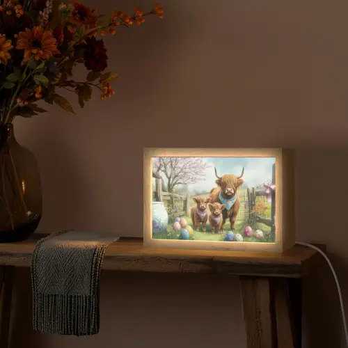 Schotsehooglanders - Paaseieren - Lente Light Box met kabel (Tafellamp) klein -sfeer4