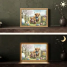 Schotsehooglanders - Paaseieren - Lente Light Box met kabel (Tafellamp) klein -sfeer3