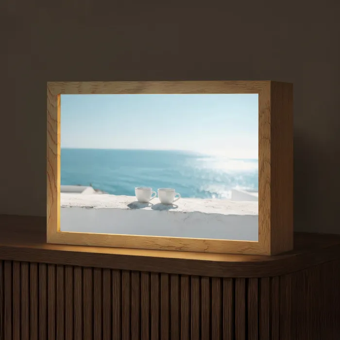 Zee - Koffiekopjes - Zomers Light Box met kabel (Tafellamp) klein -z3d_website