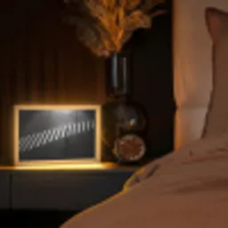 Zeebrapad - Hardloper - Zwart - Wit Light Box met kabel (Tafellamp) klein -sfeer1