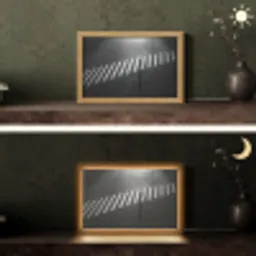 Zeebrapad - Hardloper - Zwart - Wit Light Box met kabel (Tafellamp) klein -sfeer3