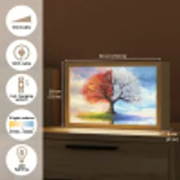 Seizoenen - Kunst - Boom - Winter - Herfst Light Box met kabel (Tafellamp) klein -USP_EN