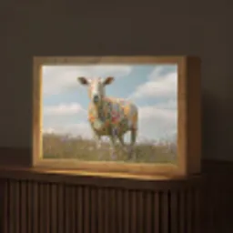 Schaap - Bloemen - Weide Light Box met kabel (Tafellamp) klein -z3d_website
