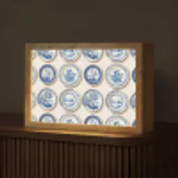 Borden - Bomen - Planten - Blauw Light Box met kabel (Tafellamp) klein 924 -z3d_website