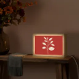 Silhouet - Bladeren - Tak Light Box met kabel (Tafellamp) klein -sfeer4