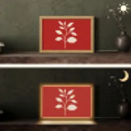 Silhouet - Bladeren - Tak Light Box met kabel (Tafellamp) klein -sfeer3